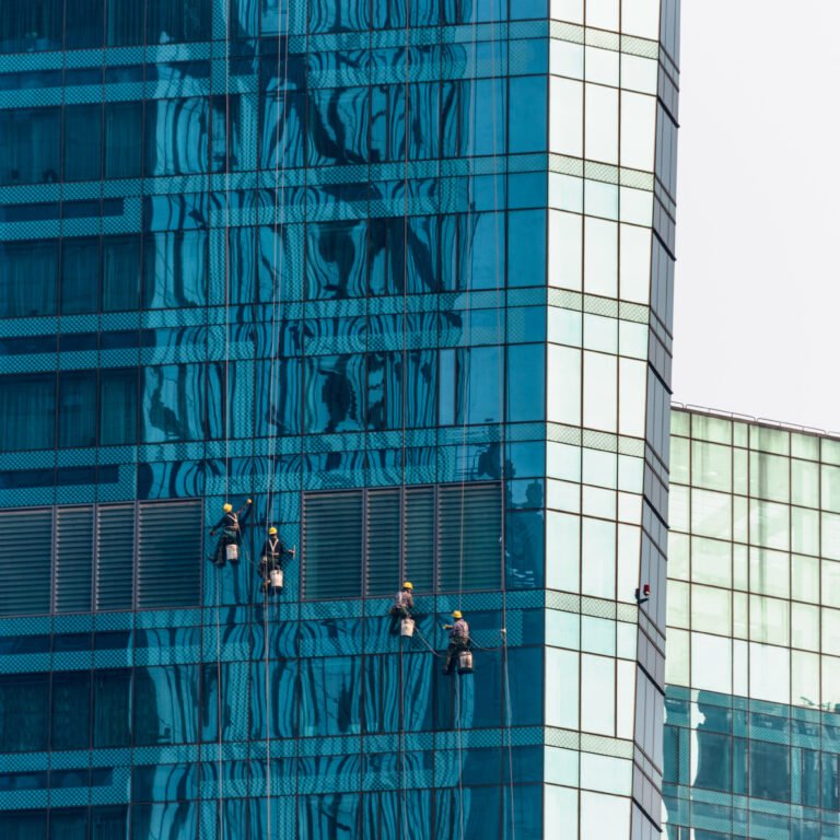 low angle view of business buildings in Shenzhen,China.